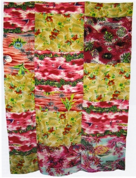 <b>Fleurs des îles</b> (1961)<br/><i>Patchwork, tissus japonais</i>