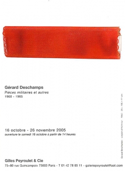 Pièces militaires - Galerie Gilles Peyroulet, Paris, 2005